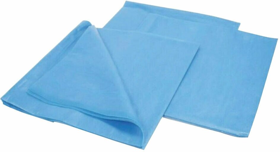 Комплект одноразового постельного белья КХ-19, нестерильный, 3 предмета, 25 г/м2, голубой гекса, 630151