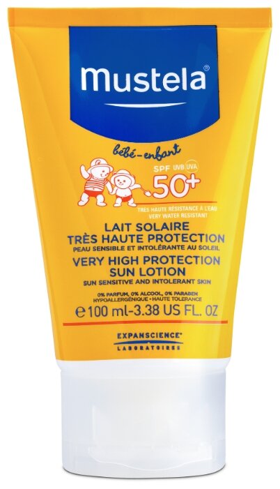 Mustela Детское солнцезащитное молочко для лица и тела SPF 50