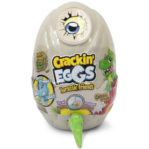 Мягкая игрушка Crackin' Eggs Динозавр зеленый в яйце, серия Парк Динозавров, 22 см, арт. SK001A1