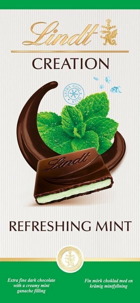 Шоколад Lindt CREATION 70% Refreshing Mint Освежающая мята 150 г (Из Финляндии)