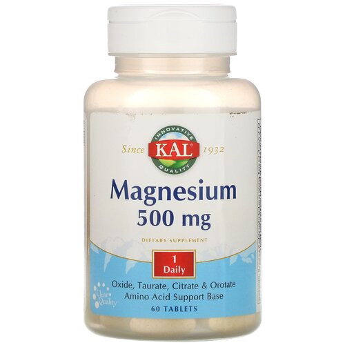 Таблетки KAL Magnesium, 100 г, 500 мг, 60 шт.