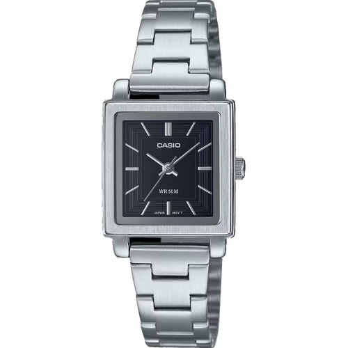 Наручные часы CASIO Collection LTP-E176D-1A, серебряный, черный