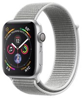 Часы Apple Watch Series 4 GPS 40mm Aluminum Case with Sport Loop серебристый/белая ракушка