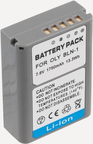 Изображение товара Аккумулятор BLN-1 для Olympus Pen F | OM-D E-M5 | E-M1 | E-P5 - 1750mAh
