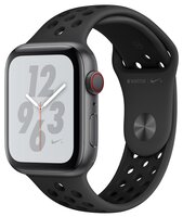 Часы Apple Watch Series 4 GPS + Cellular 44mm Aluminum Case with Nike Sport Band серый космос/антрац