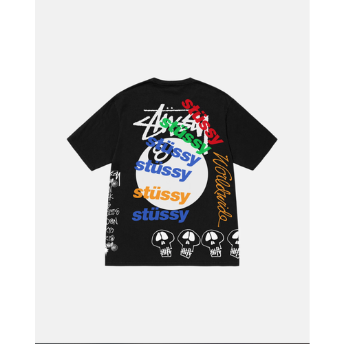 Футболка Stussy, хлопок, размер L, черный