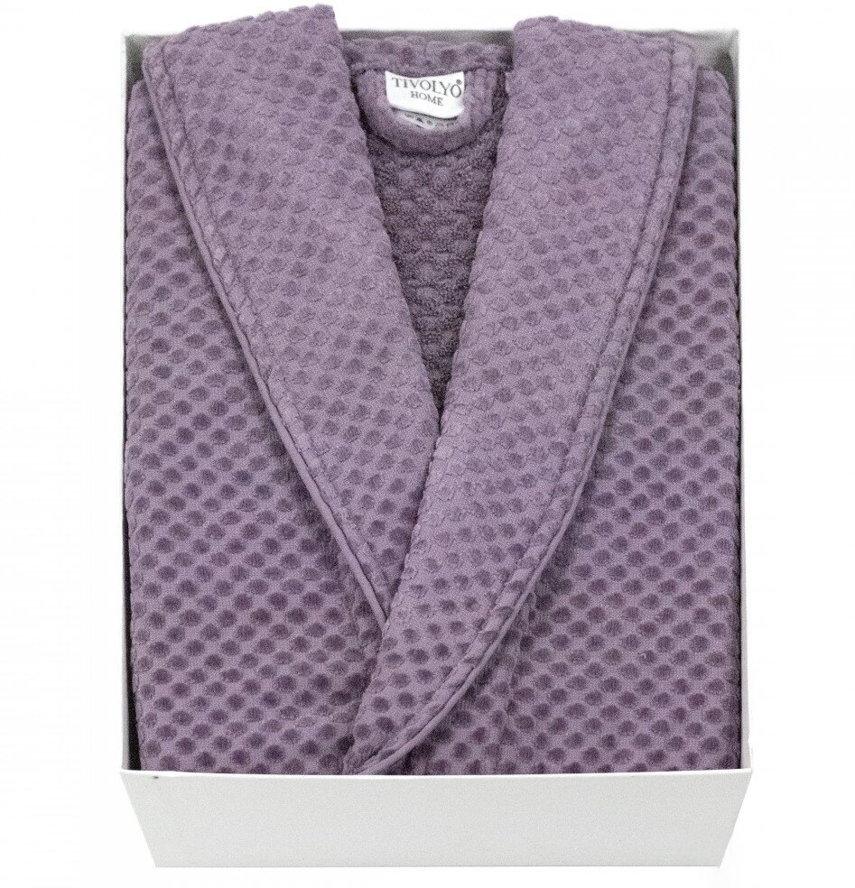 Tivolyo home Банный халат Kimberley цвет: фиолетовый (S) - фотография № 6
