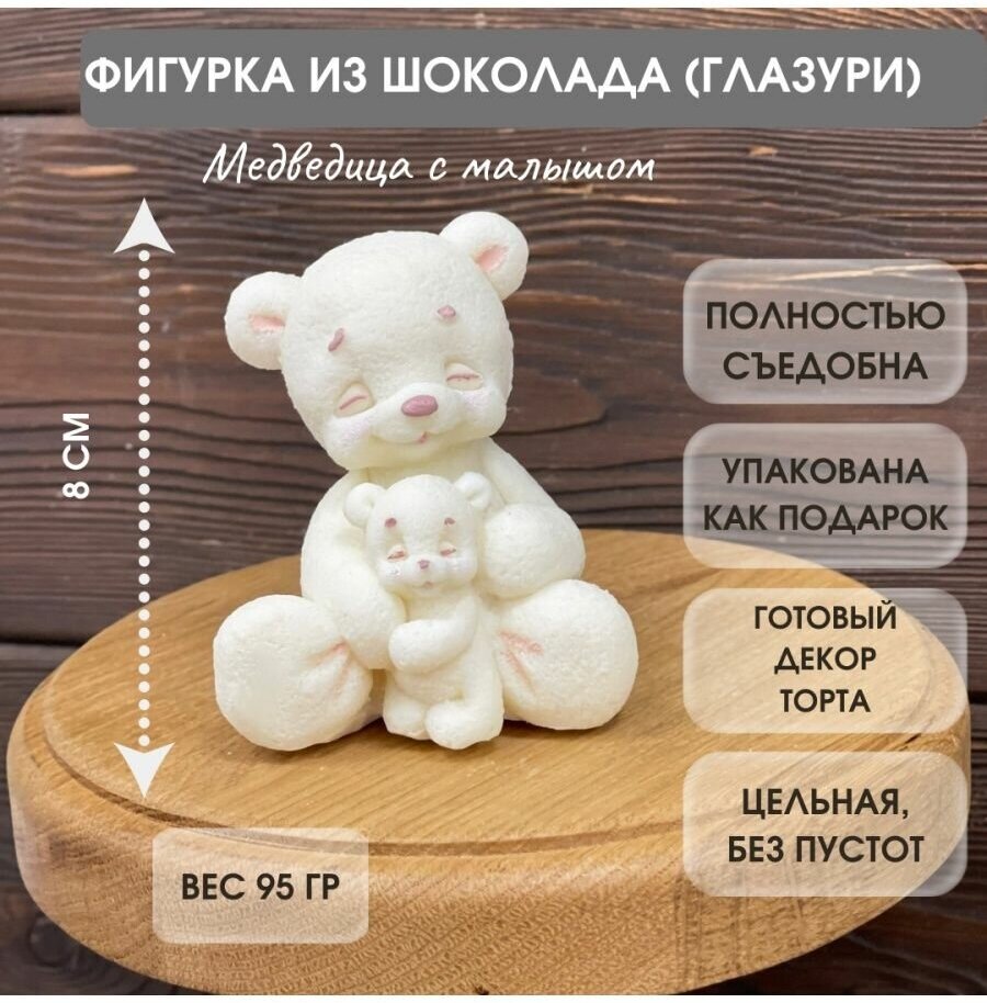 Шоколадная фигурка медведица с ребенком - фотография № 1