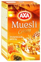 Мюсли AXA Muesli Crispy хрустящие медовые хлопья и шарики с тропическими фруктами, коробка, 270 г