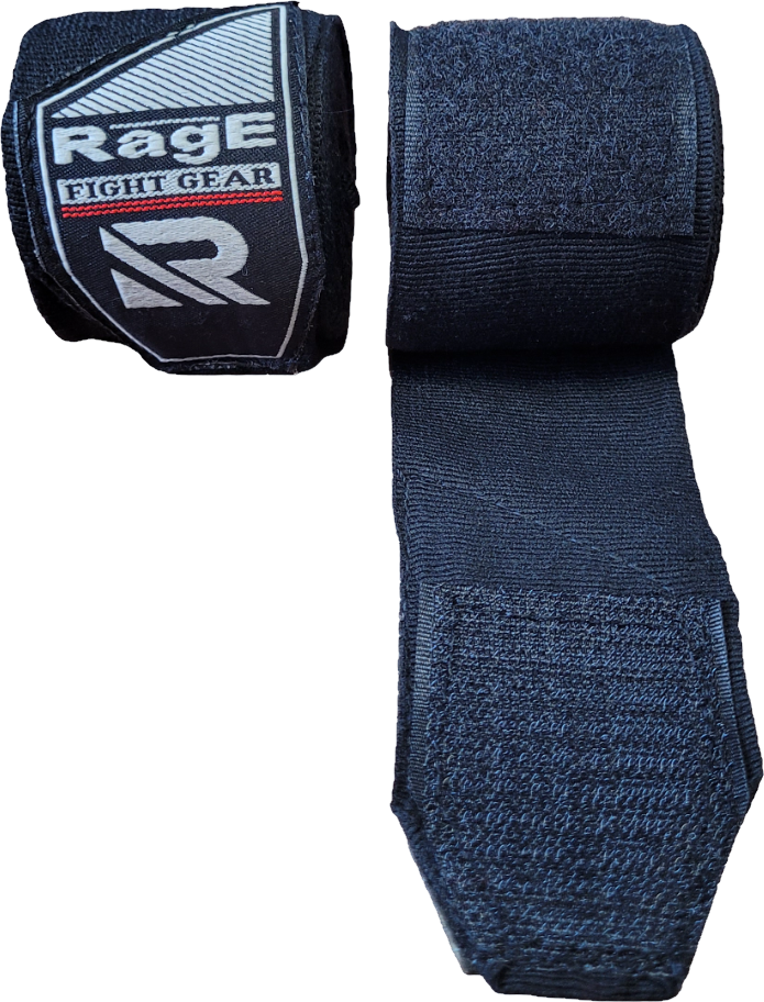 Бинт боксерский Rage fight gear эластичный 5 метра черный