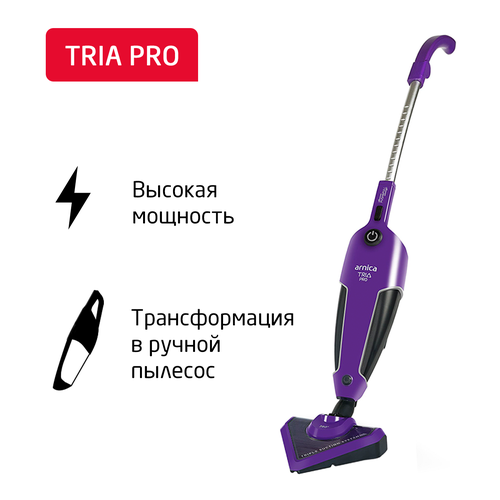 Вертикальный пылесос 2 в 1 Arnica TRIA Pro ET13310, 1500 Вт, черно-красный