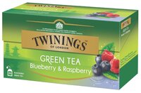 Чай зеленый Twinings Blueberry & Raspberry в пакетиках, 25 шт.