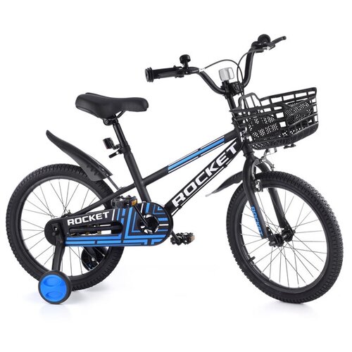 Велосипед детский 2-х колесный 18 ROCKET цвет черныйсиний модель 2023 года 683600₽