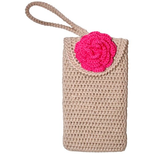 фото Сумка кросс-боди повседневная, текстиль, бежевый luizahandmadeart