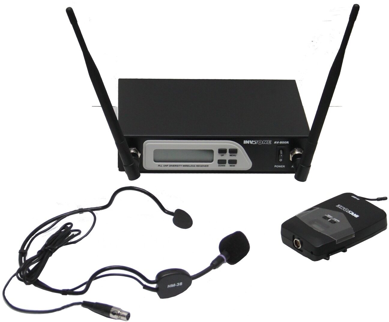 INVOTONE AV800HS двухантенная головная радиосистема UHF 710-726 МГц, с/ш >90дБ