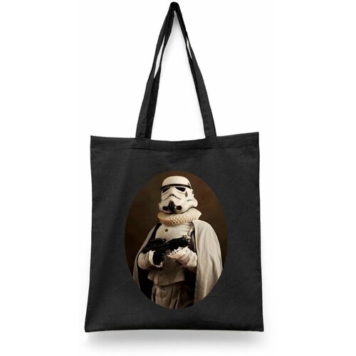 фото Сумка-шоппер унисекс каждому своё "штурмовик/звездные войны/star wars" черная