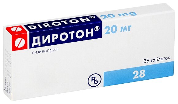 Диротон таб., 20 мг, 28 шт.