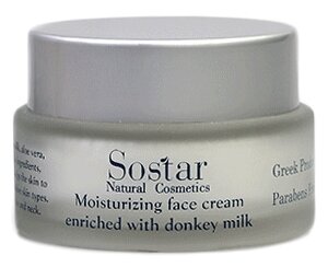 Sostar Natural Cosmetics Moisturising Face Cream Увлажняющий дневной крем для лица с молоком ослицы, 50 мл