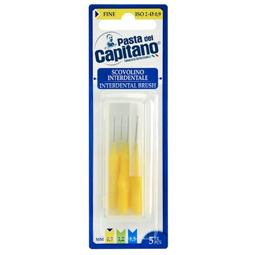 Зубной ершик Pasta del Capitano (0.9 мм), желтый, 5 шт., диаметр щетинок 0.9 мм