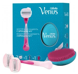 Фото Venus Spa Breeze Набор Бритвенный станок с 2 сменными кассетами + Расчёска