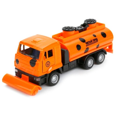 фото Уборочный грузовик ТЕХНОПАРК КамАЗ уборочный (SB-16-74-B2-WB) 14 см оранжевый