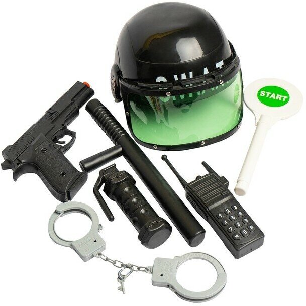 SUI Набор игровой «Полиция», со шлемом, 7 предметов, микс