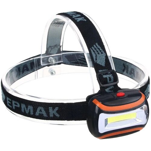 фото Фонарь ермак 221-027 налобный, cob led, 65 лм