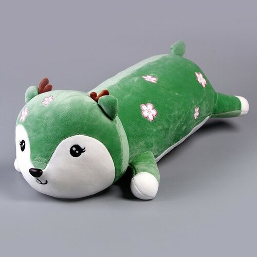 фото Мягкая игрушка-подушка "оленёнок", 60 см, цвет зелёный кнр