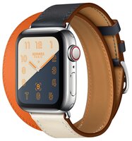 Часы Apple Watch Hermès Series 4 GPS + Cellular 40mm Stainless Steel Case with Leather Double Tour b