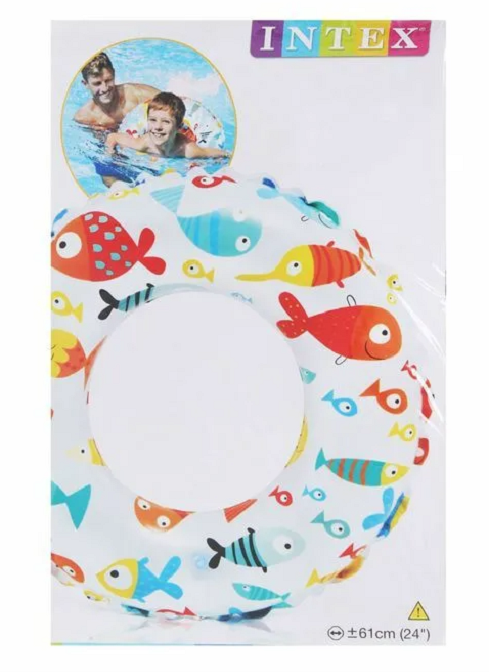 Детский надувной круг для плавания 61 см, Intex 59241