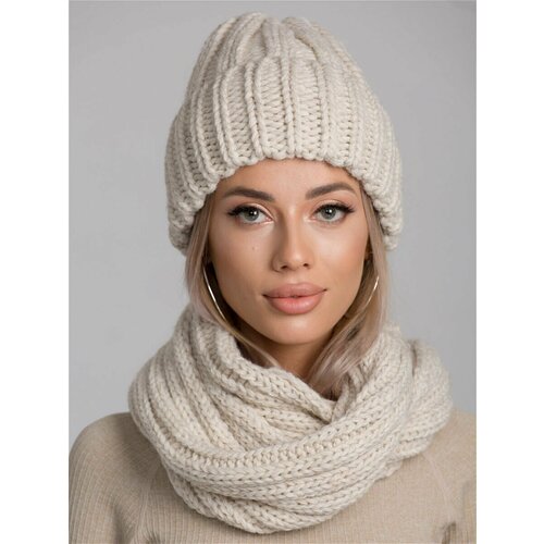 фото Шапка бини inverno intrale, размер 54/58, бежевый