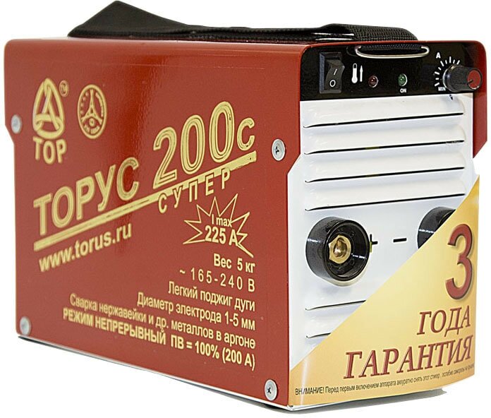 Инвертор сварочный ТОРУС-200с супер