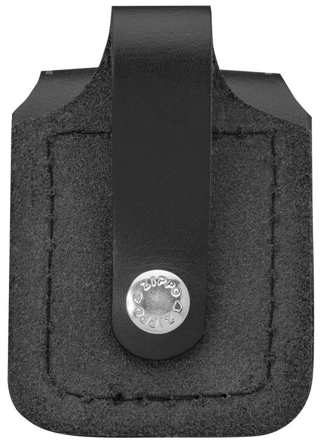Чехол ZIPPO для широкой зажигалки, с петлёй, натуральная кожа, чёрный - фотография № 3