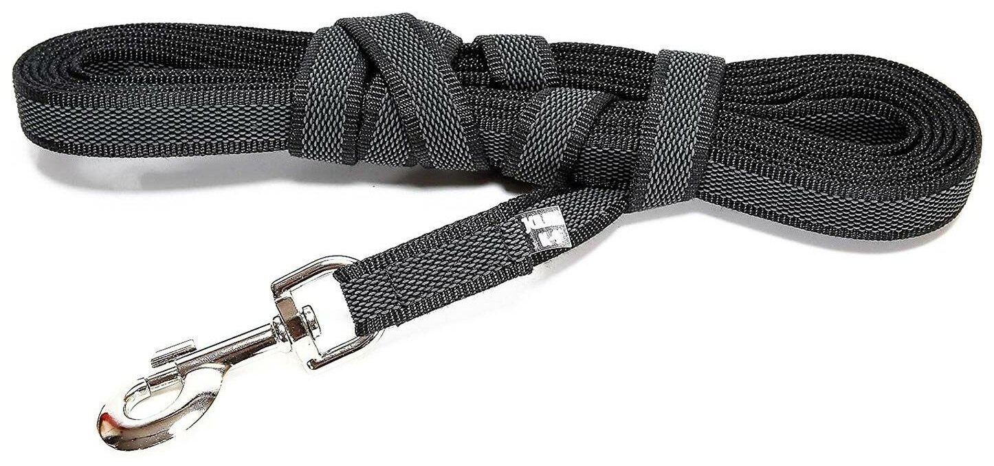 Поводок для собак JULIUS-K9 Color & Gray Super-grip, размер 2, черно-серый