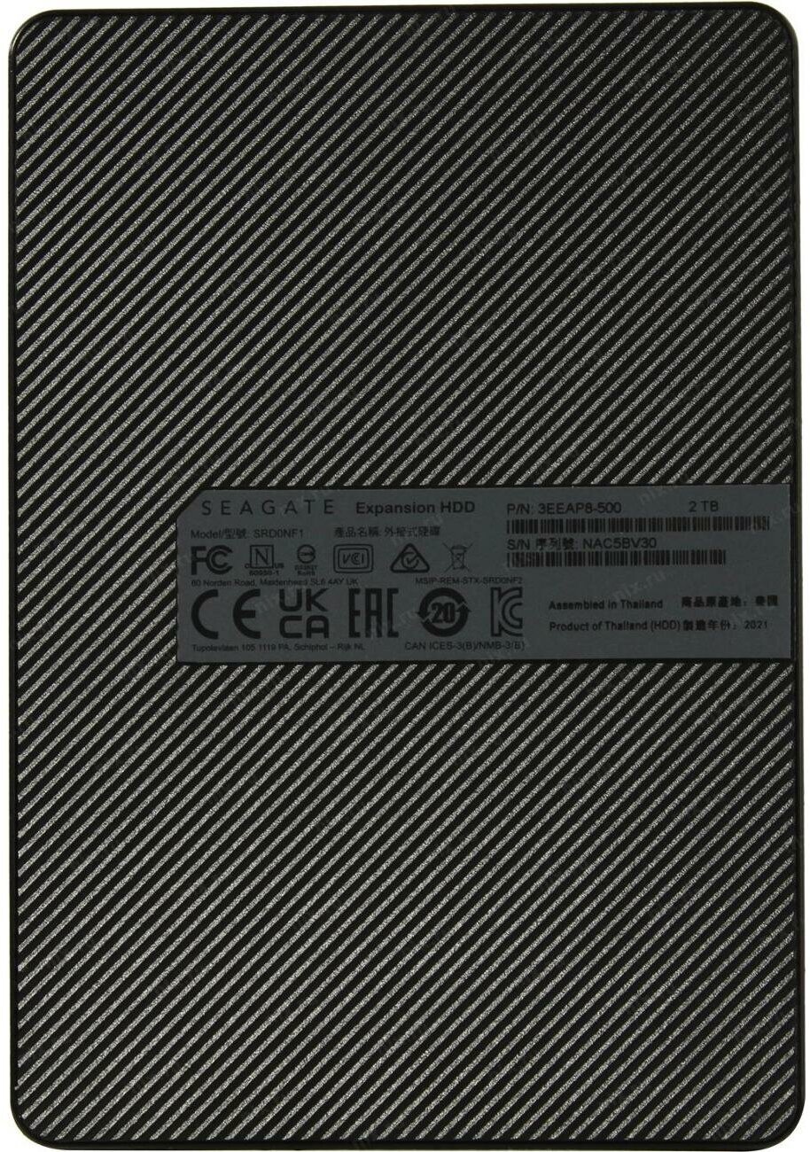 Внешний диск HDD SEAGATE Expansion Portable , 2ТБ, черный - фото №7