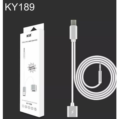 Зарядка и наушники для Type C Android 2 в 1 Kin KY189