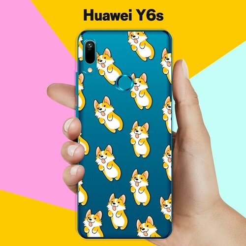 Силиконовый чехол на Huawei Y6s Узор из корги / для Хуавей У6с силиконовый чехол узор из корги на huawei y6s