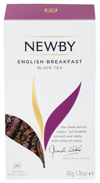 Чай черный Newby English breakfast в пакетиках, 25 пак. - фотография № 1