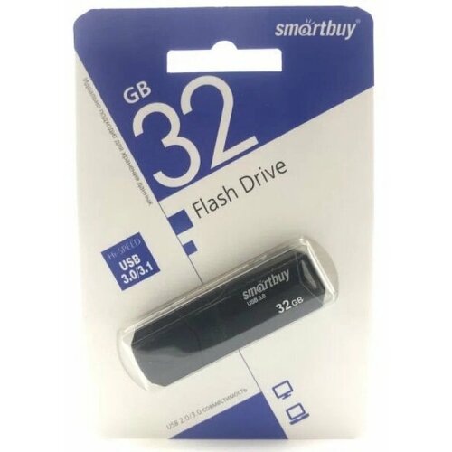 Память Flash USB 32 Gb Smart Buy CLUE Black память flash usb 32 gb smart buy v cut black