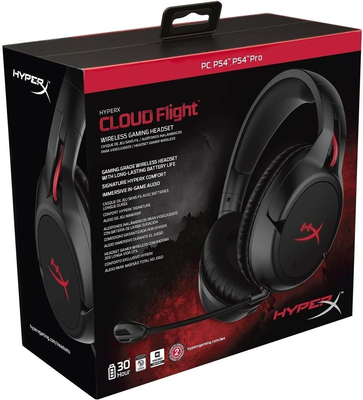 Гарнитура игровая HyperX Cloud Flight, черный (4p5l4aa#abl) - фото №14