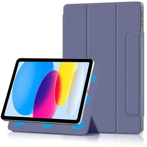 Чехол-книжка Comma Rider Series Double Sides Magnetic Case with Pencil slot для iPad 10 10.9 (2022) (Цвет: Gray Purple)