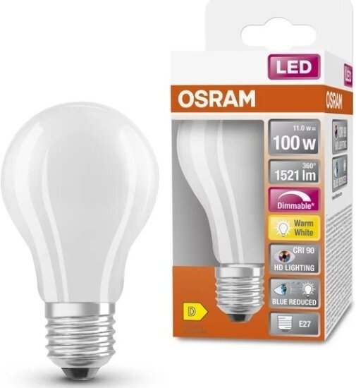 Светодиодная лампа Ledvance-osram Osram LEDSSPCL A100D DIM FIL 11W/927 (=100W) 220-240V E27 320° 1521Lm мат.