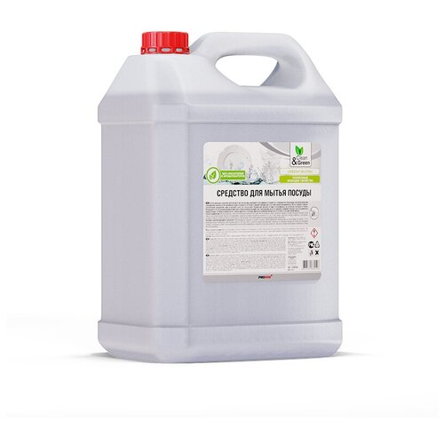 Средство для мытья посуды Greeny нейтральное 5 кг CleanGreen CG8040 1270₽
