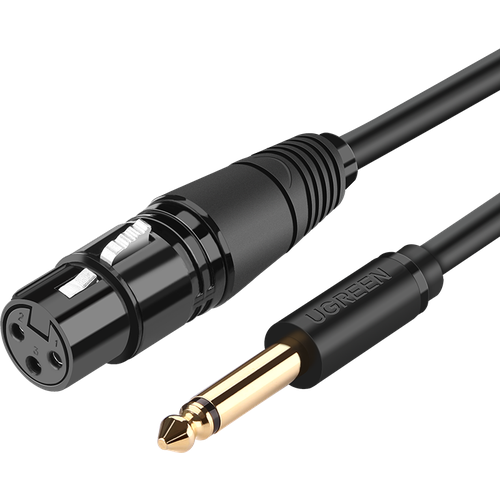 кабель ugreen av131 20719 6 35 male to xlr female cable длина 2м цвет черный Кабель UGREEN AV131 (20719) 6.35 Male To XLR Female Cable. Длина: 2м. Цвет: черный