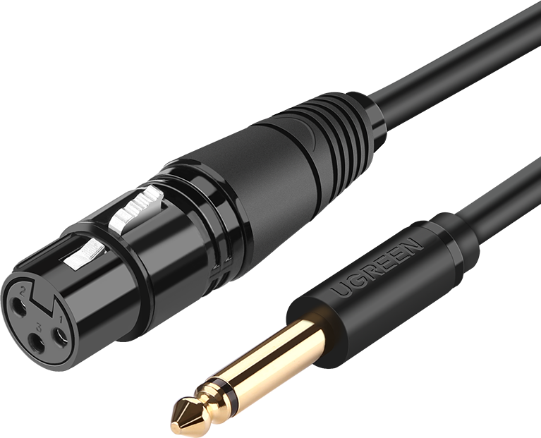 Кабель UGREEN AV131 (20720) 6.35 Male To XLR Female Cable. Длина: 3м. Цвет: черный