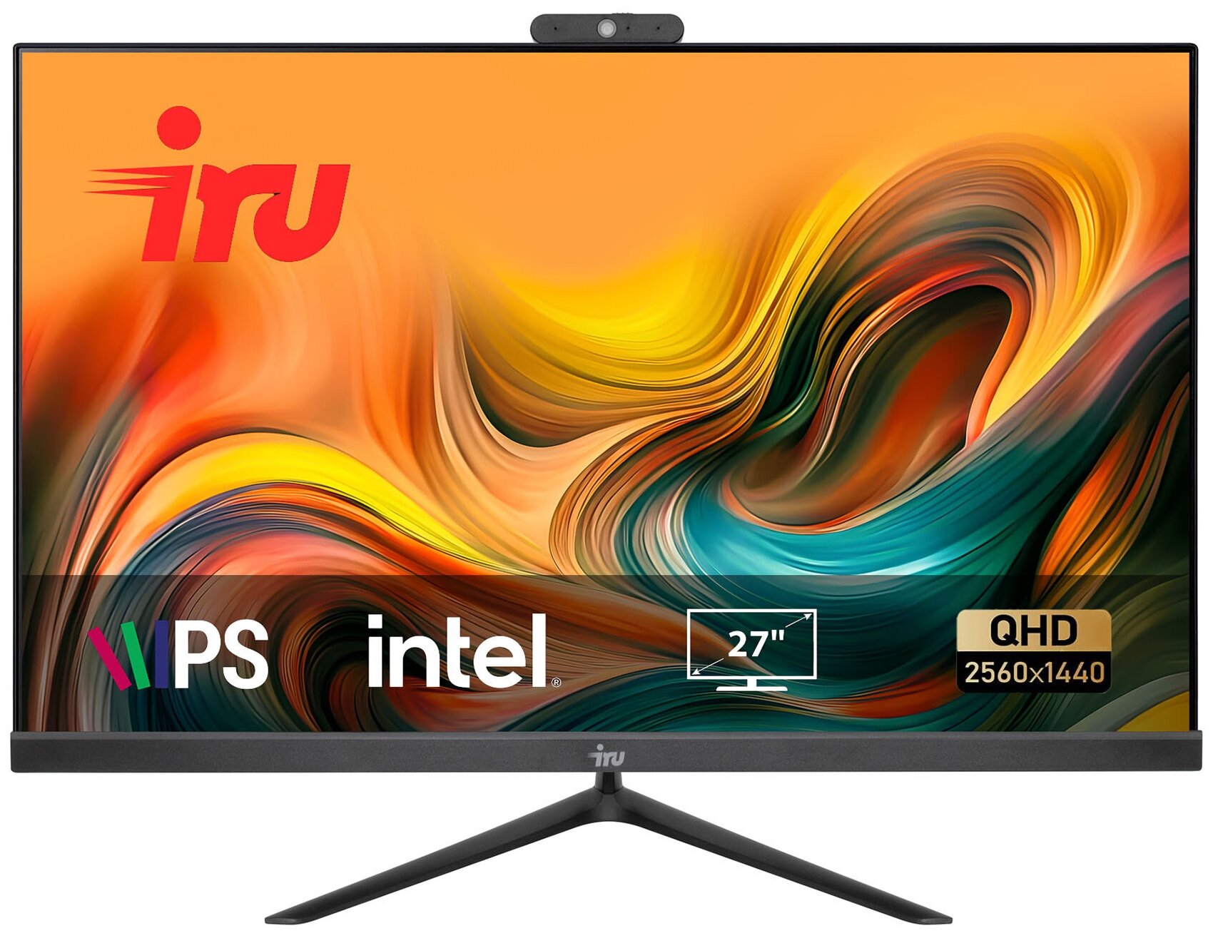 Моноблок IRU Office 27IH5P2K, 27", IPS, Intel Core i5 11400, DDR4 16ГБ, SSD 1024, Intel UHD Graphics 730, Free DOS, черный (1865034)