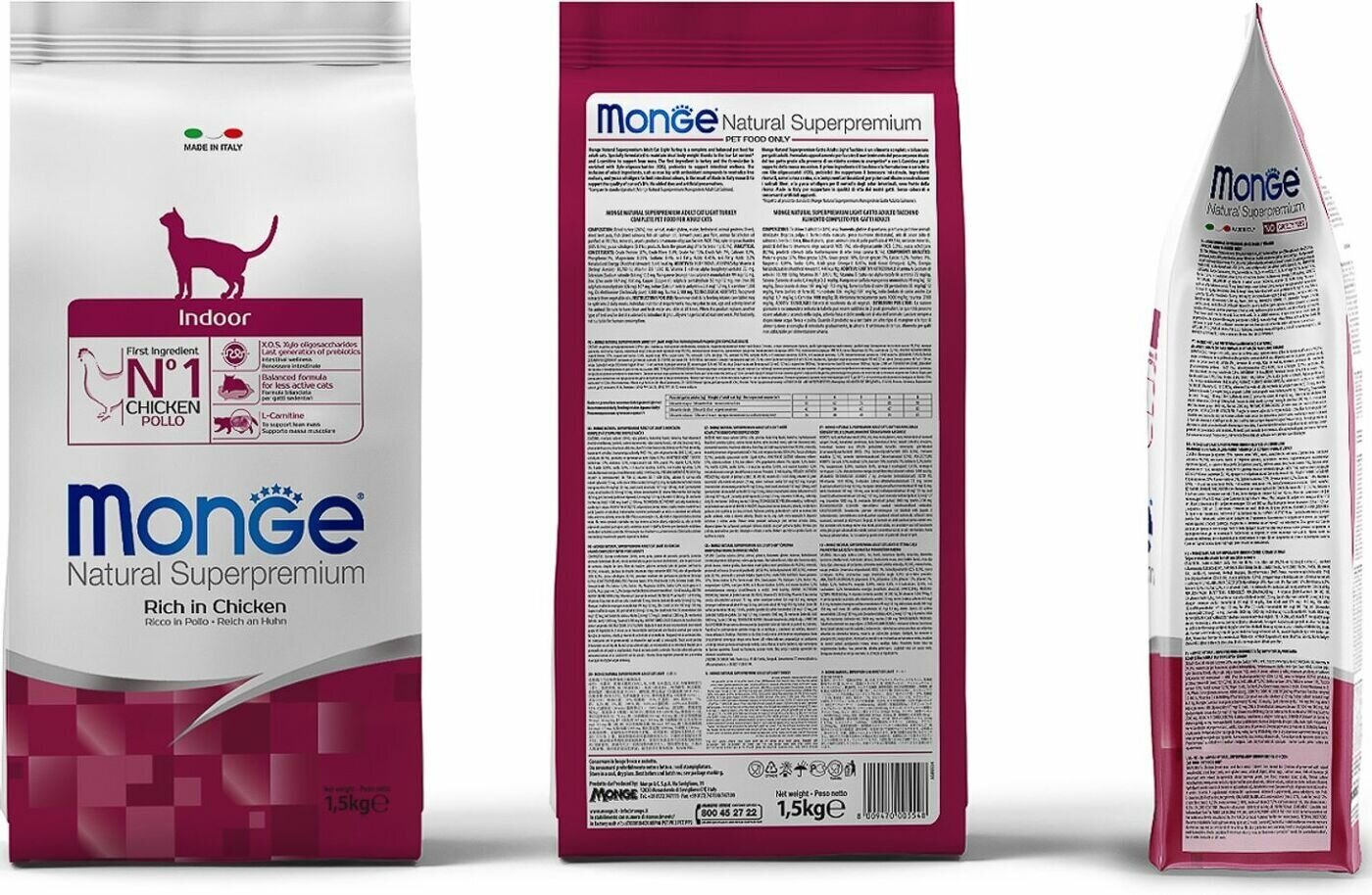 Сухой корм Monge Indoor для взрослых кошек при домашнем содержании, курица, 10кг - фото №10