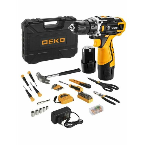 Дрель-шуруповерт аккумуляторный Деко DKCD12FU 104штКейс 486000₽