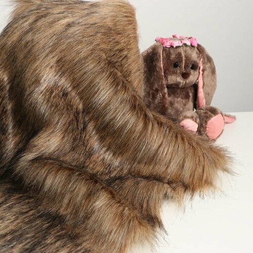 Лоскут для рукоделия 50 50 см мех длинноворсовой на трикотажной основе цвет меланж 593₽