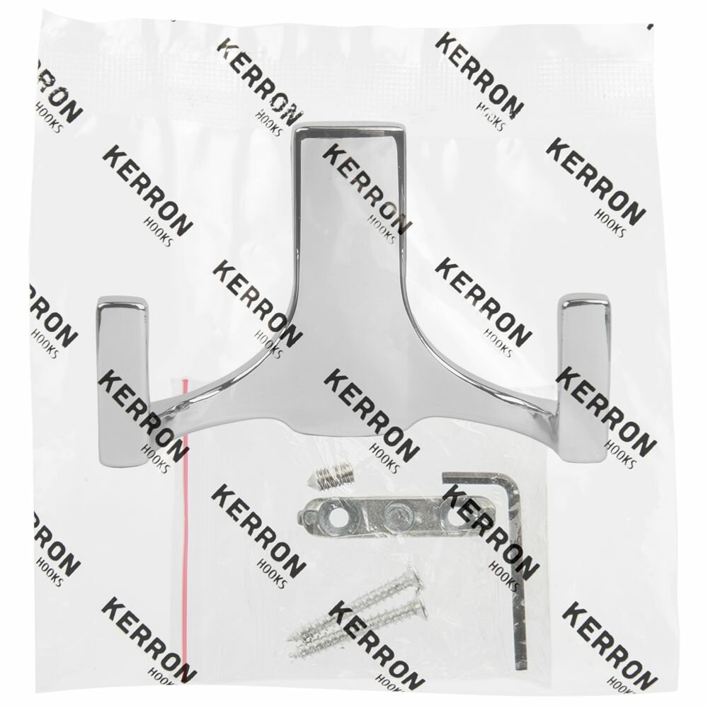 Крючок-вешалка Kerron KR0330, 30x51 мм, цвет хром - фотография № 4
